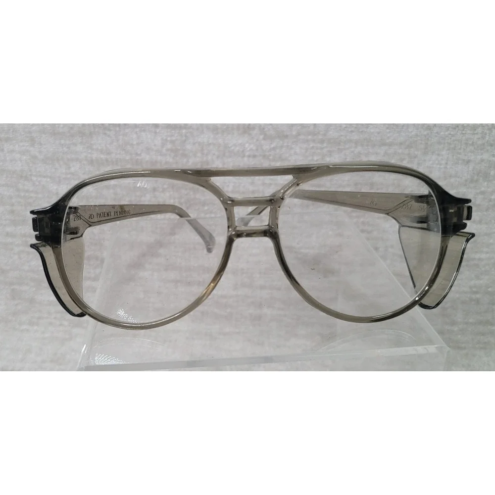 Vintage American Optical AO Z87 Safety Glasses Aviator Gray Side Shields Retro